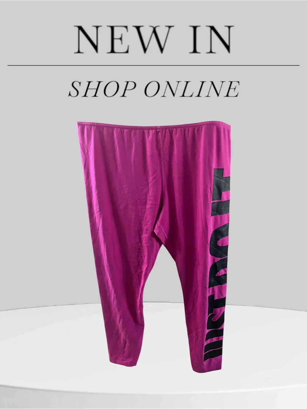 Women's Nike Leg-A-See Just Do It Leggings, Size Xl  Black/Pink Worn Once